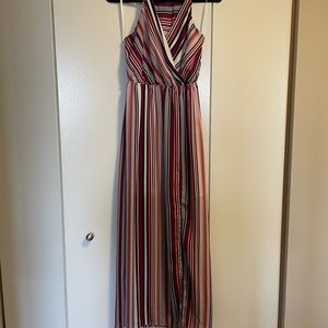 Stripped maxi dress with spaghetti straps!